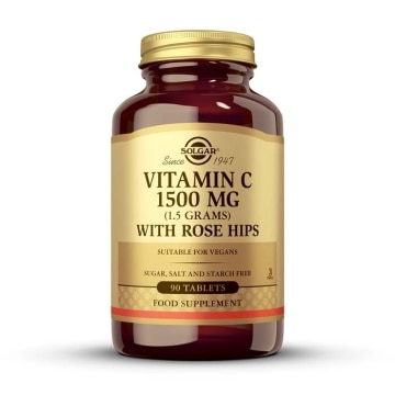 Rose Hips - Vitamina C 1500mg con Escaramujo - 90 comprimidos