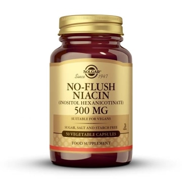 Niacina no ruborizante 500 mg - 50 cápsulas vegetales