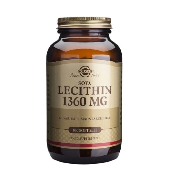 Lecitina de Soja 1360 mg - 100 cápsulas blandas