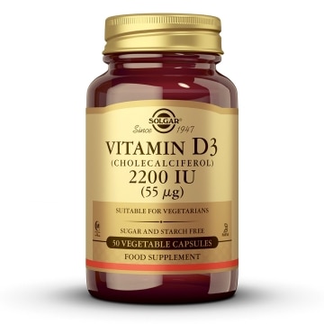 Vitamina D3 2200 UI (55 µg) - 50 cápsulas vegetales