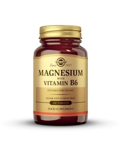 Solgar - Magnesio con Vitamina B6 - 100 comprimidos