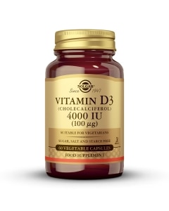 Vitamina D3 4000 UI (100 &micro;g) - 60 c&aacute;psulas vegetales