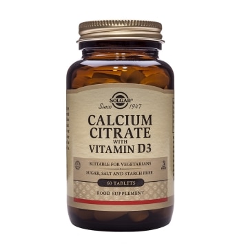 Solgar - Citrato de calcio con vitamina D3 - 60 comprimidos