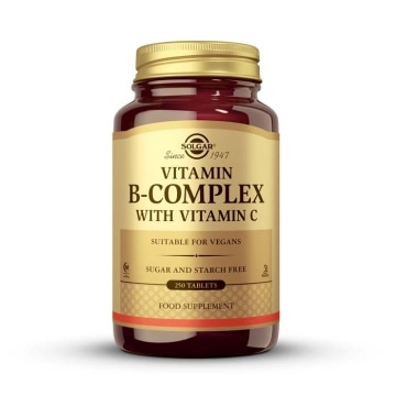Solgar - Vitamina B Complex con vitamina C - 250 comprimidos