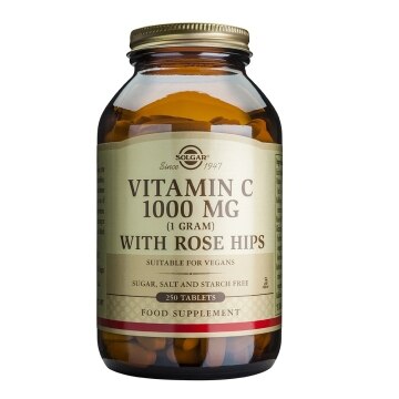Solgar - Rose hips C 1000 mg Vitamina C con escaramujo - 250 comprimidos