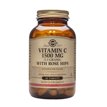 Solgar - Rose hips C 1500 mg Vitamina C con escaramujo - 90 comprimidos