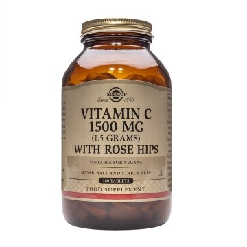 Solgar - Rose hips C 1500 mg Vitamina C con escaramujo - 180 comprimidos