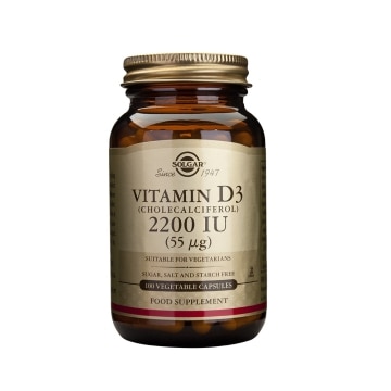 Solgar - Vitamina D3 2200 IU 55 μg - 100 cápsulas vegetales