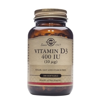 Solgar - Vitamina D3 400 UI - 100 cápsulas blandas