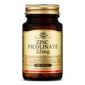 Solgar - Picolinato de zinc - 100 comprimidos