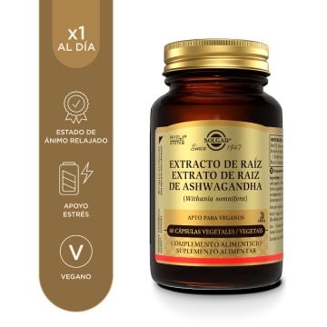 Extracto de raíz de ashwagandha - 60 cápsulas vegetales