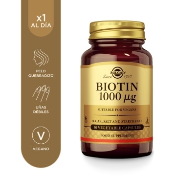Biotina 1000μg - 50 cápsulas vegetales