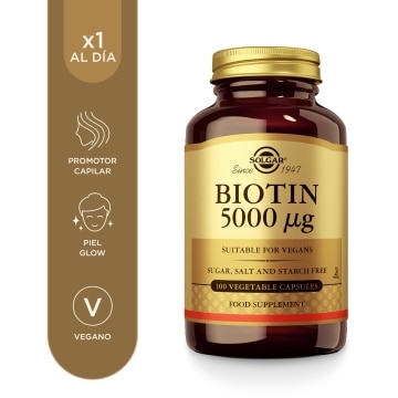 Biotina 5000μg - 100 cápsulas vegetales