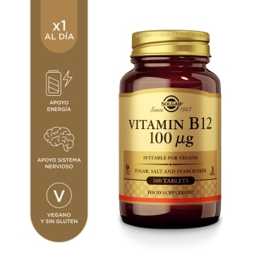 Solgar - Vitamina B12 100 μg - 100 comprimidos