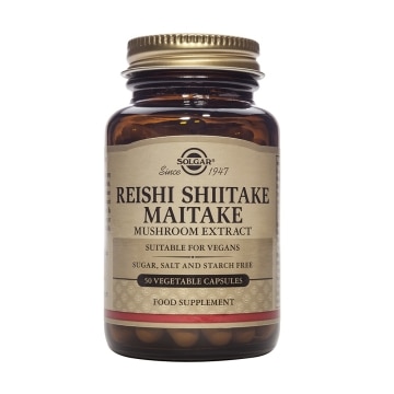 Reishi shiitake maitake extracto de hongo - 50 cápsulas vegetales