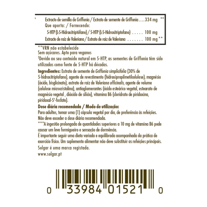 Griffonia 5-HTP - 30 cápsulas vegetales