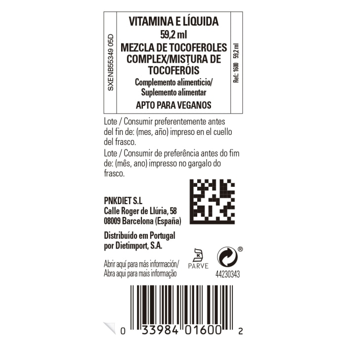 Vitamina E líquida – 59,2 ml