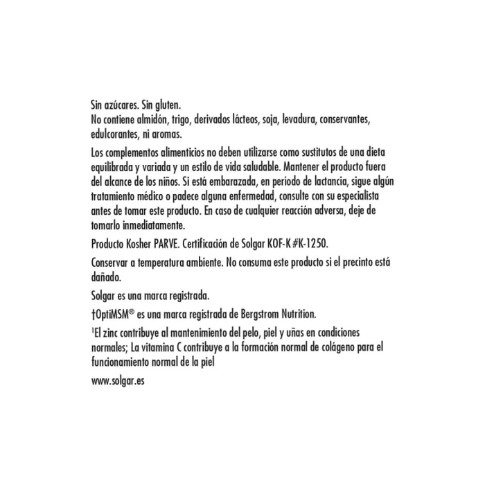 Fórmula Pelo Piel y Uñas - 60 comprimidos